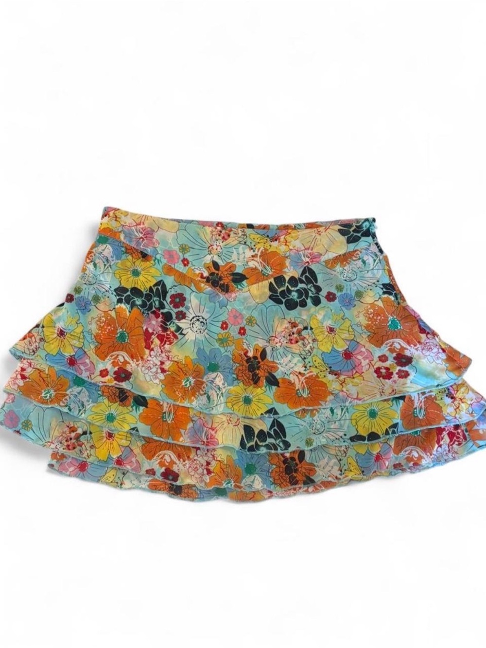 Thalia Sodi floral layered miniskirt 🍉🫧